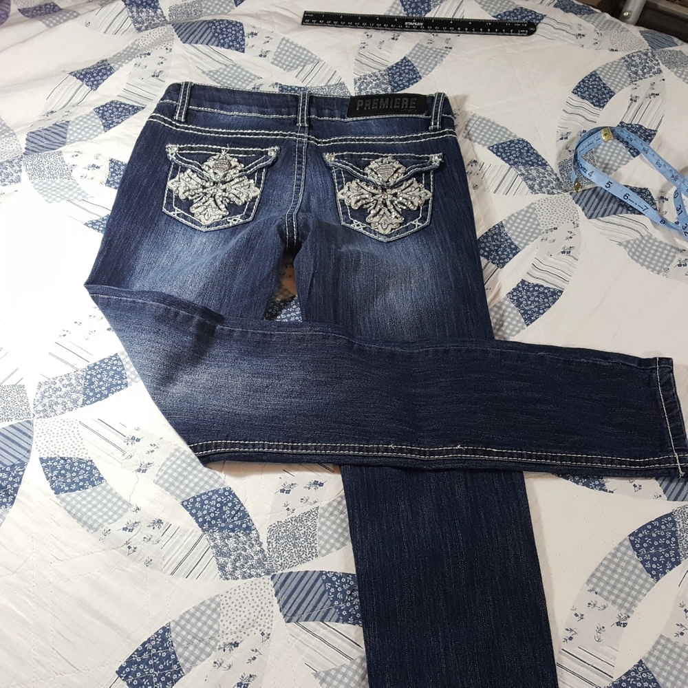 Premiere by Rue 21 jeans UNIQUE STICHED 3/4R